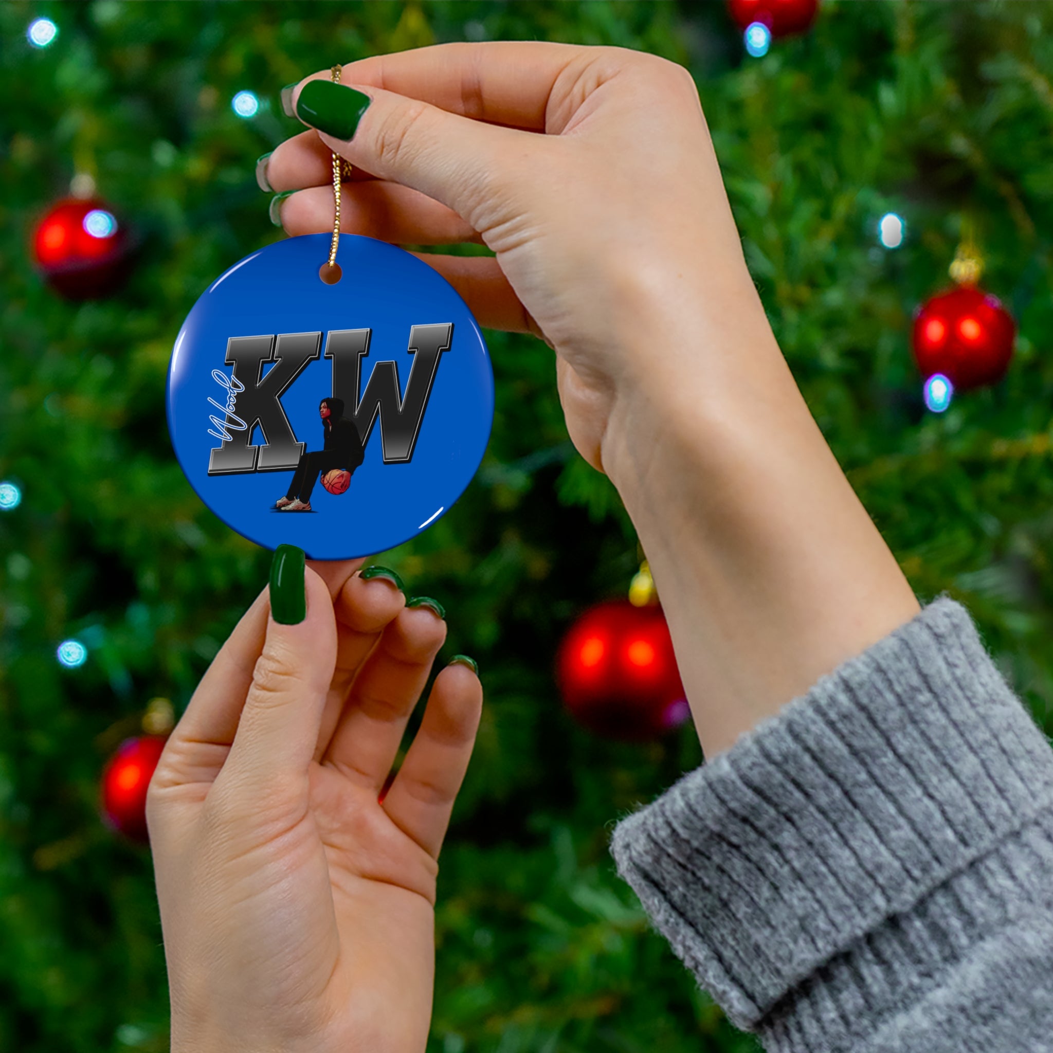 Keimarien Wood Ceramic Ornament