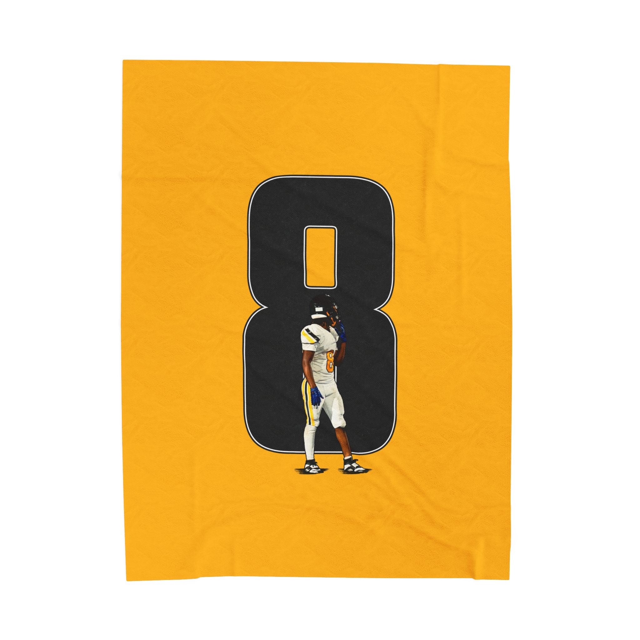 Nasir White Velveteen Plush Blanket