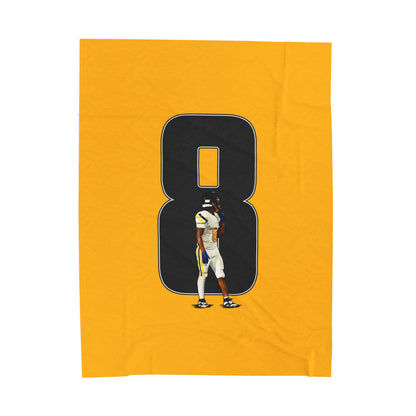 Nasir White Velveteen Plush Blanket