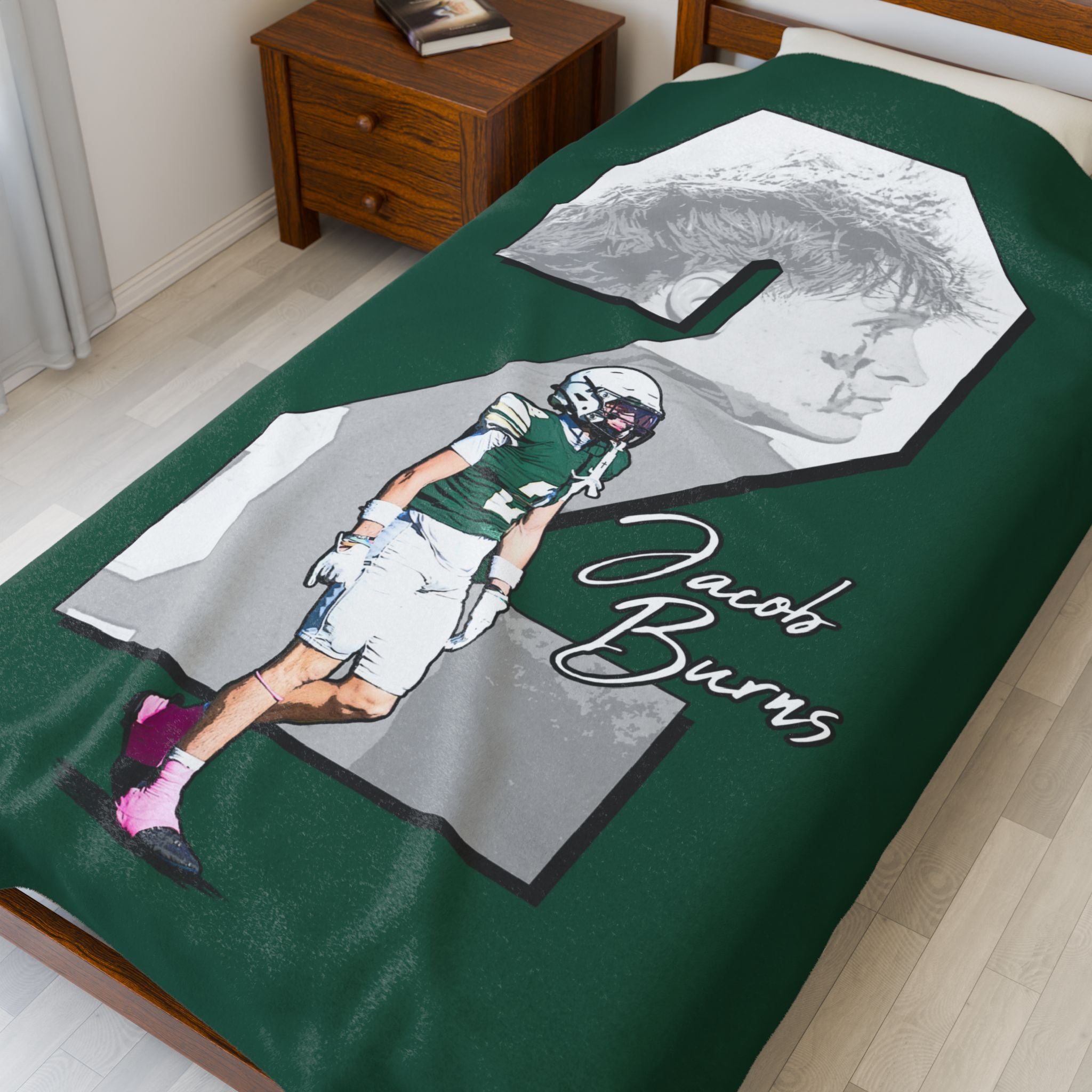 Jacob Burns Velveteen Plush Blanket