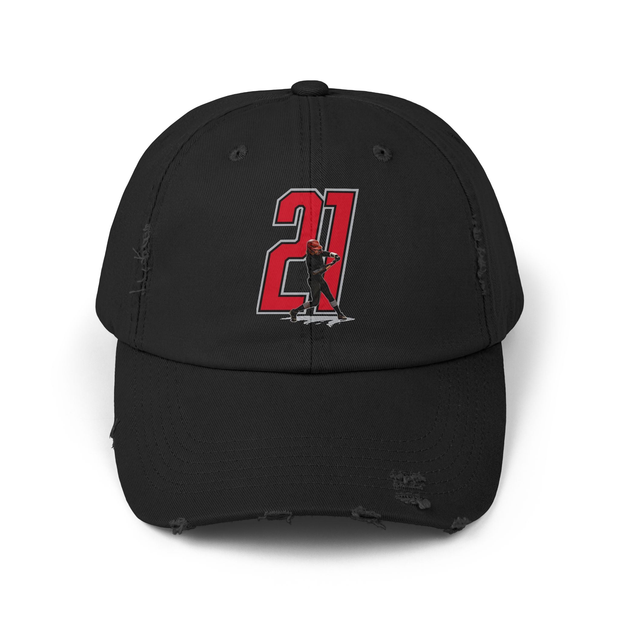 Kendle White Distressed Dad Cap