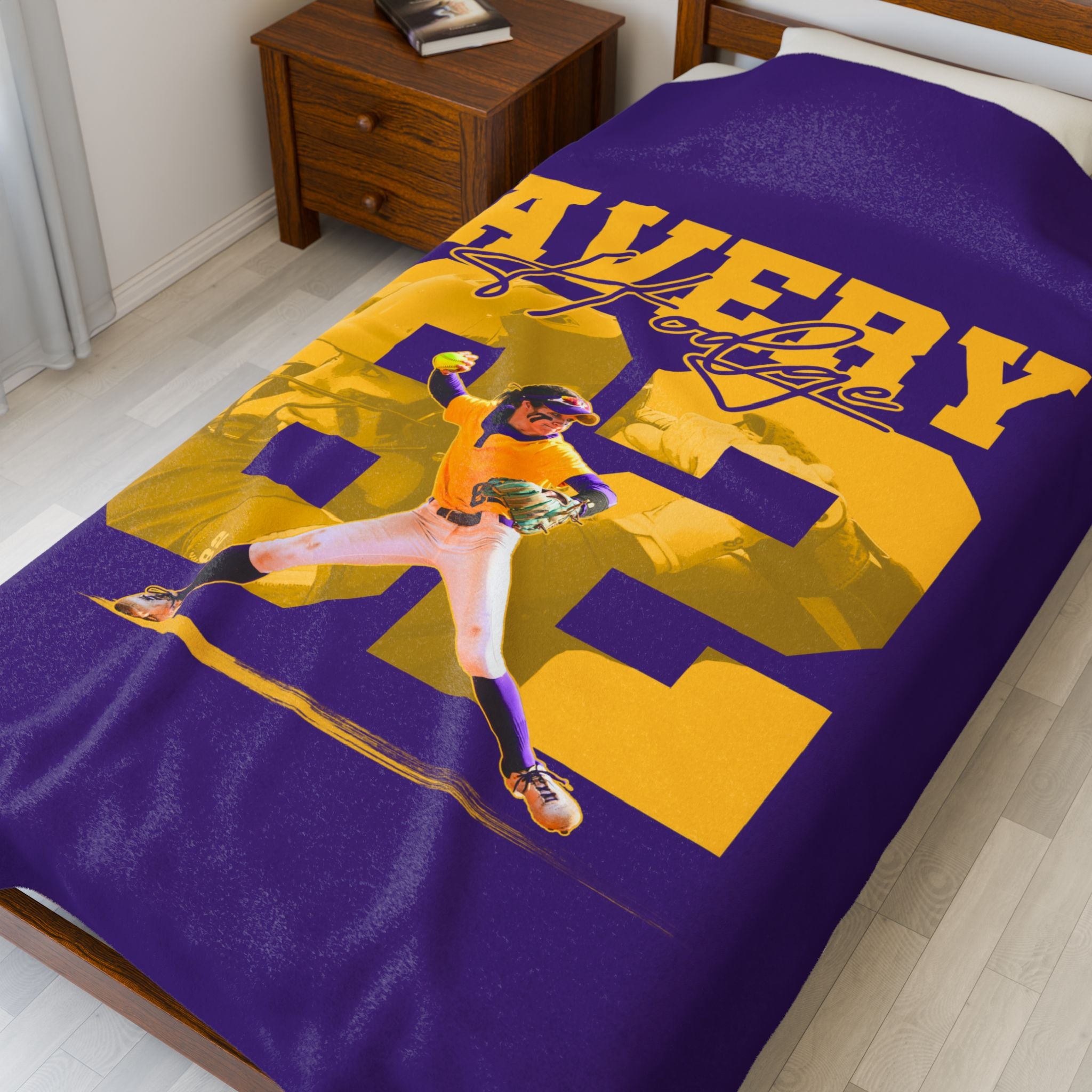 Avery Hodge Velveteen Plush Blanket