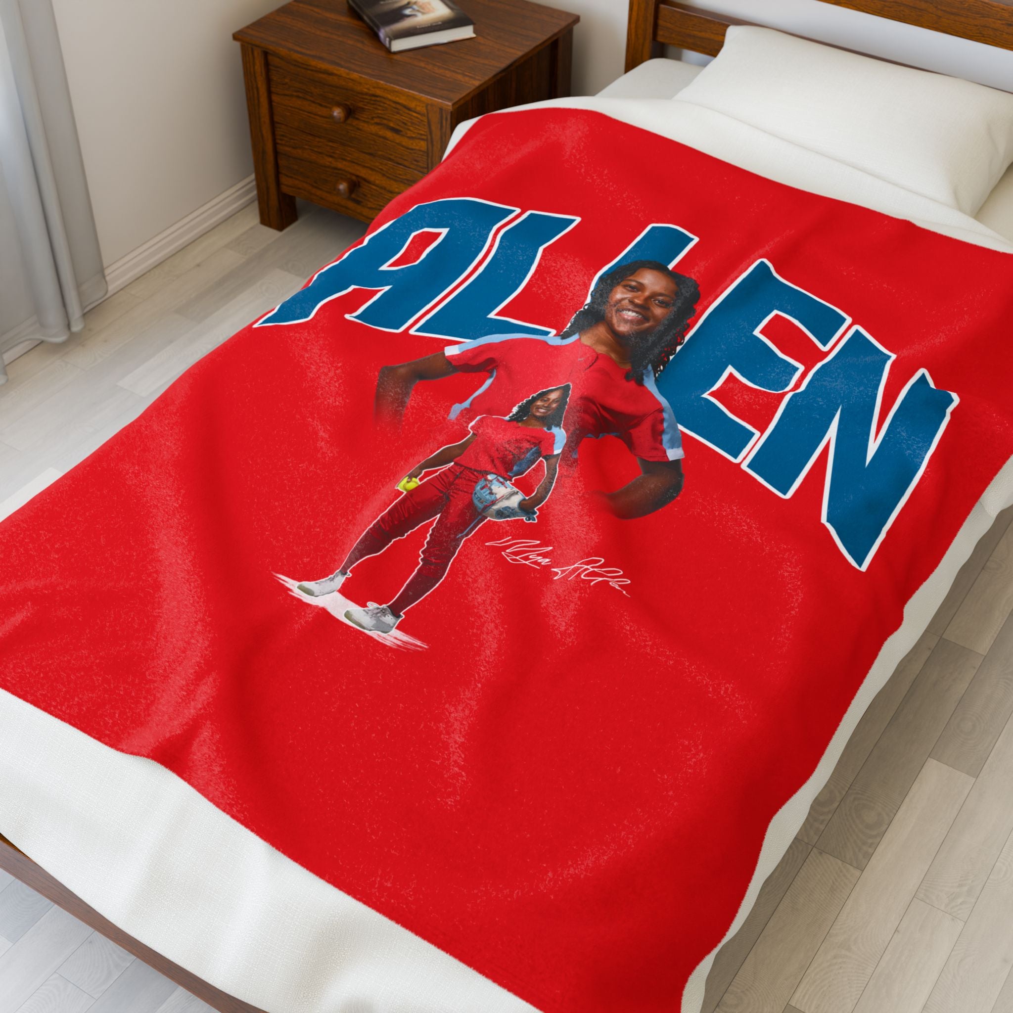 Mya Allen Velveteen Plush Blanket