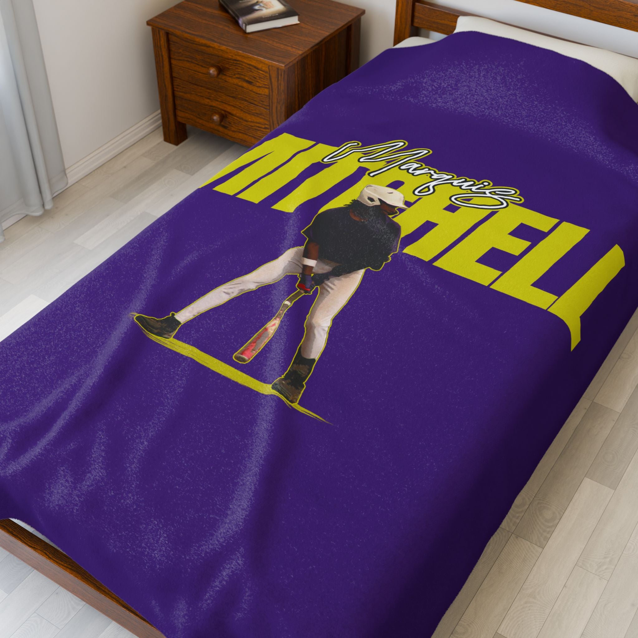 Marquis Mitchell Velveteen Plush Blanket