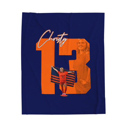 Lauren Christy Velveteen Plush Blanket