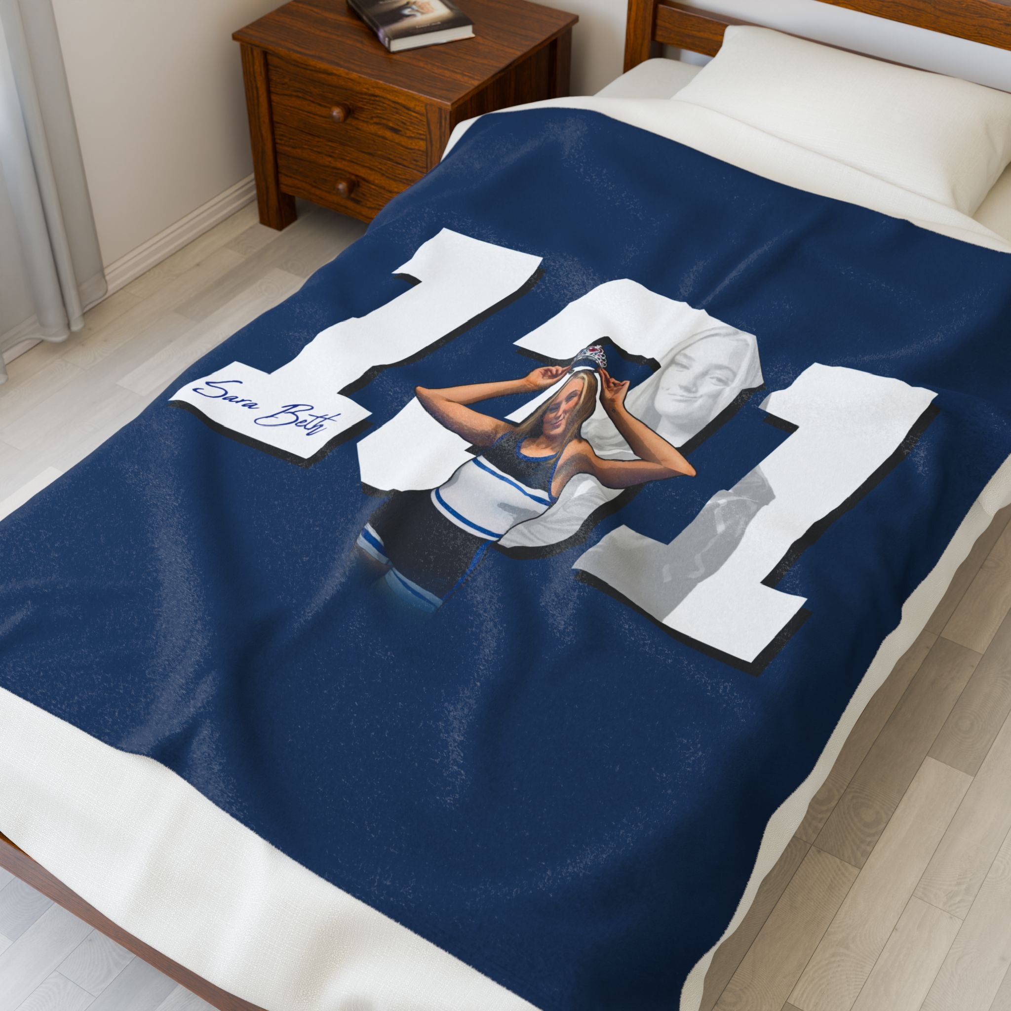 Sara Crosslin Velveteen Plush Blanket