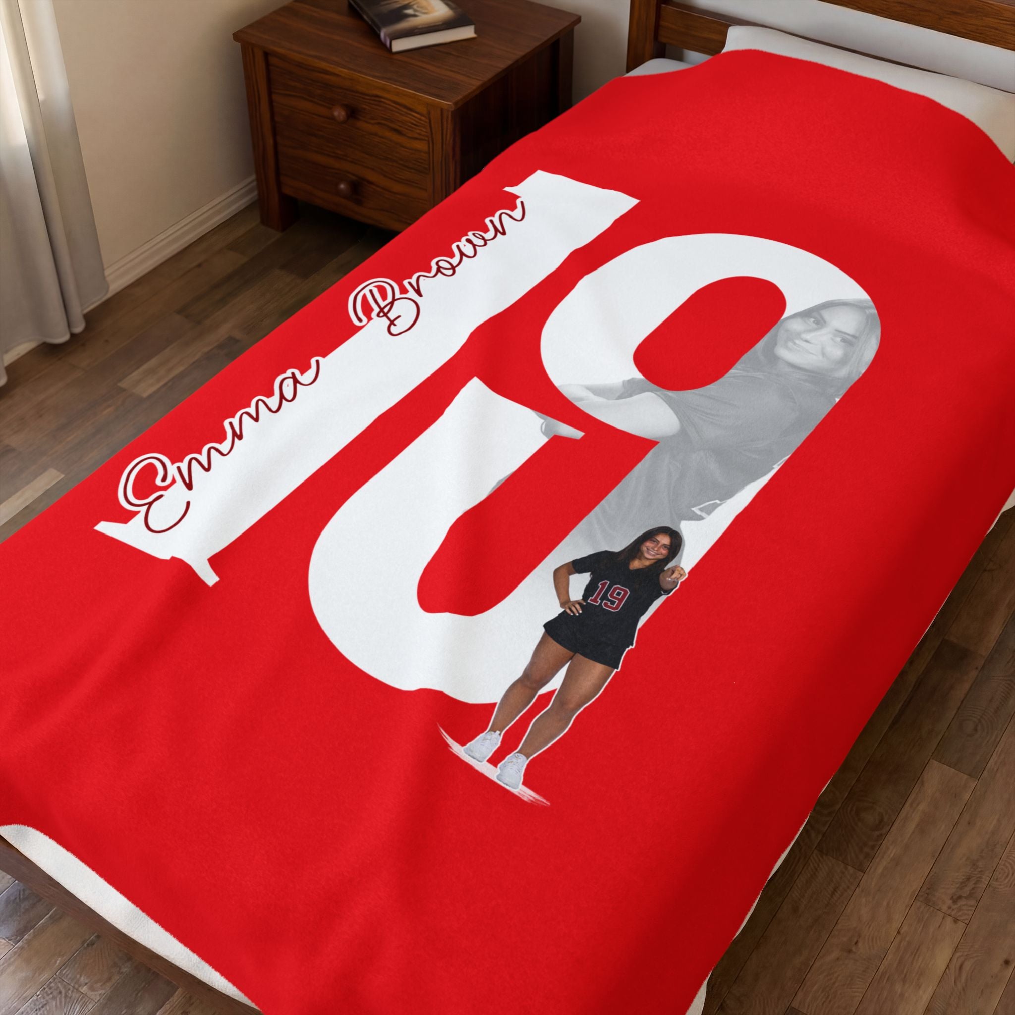 Emma Brown Velveteen Plush Blanket