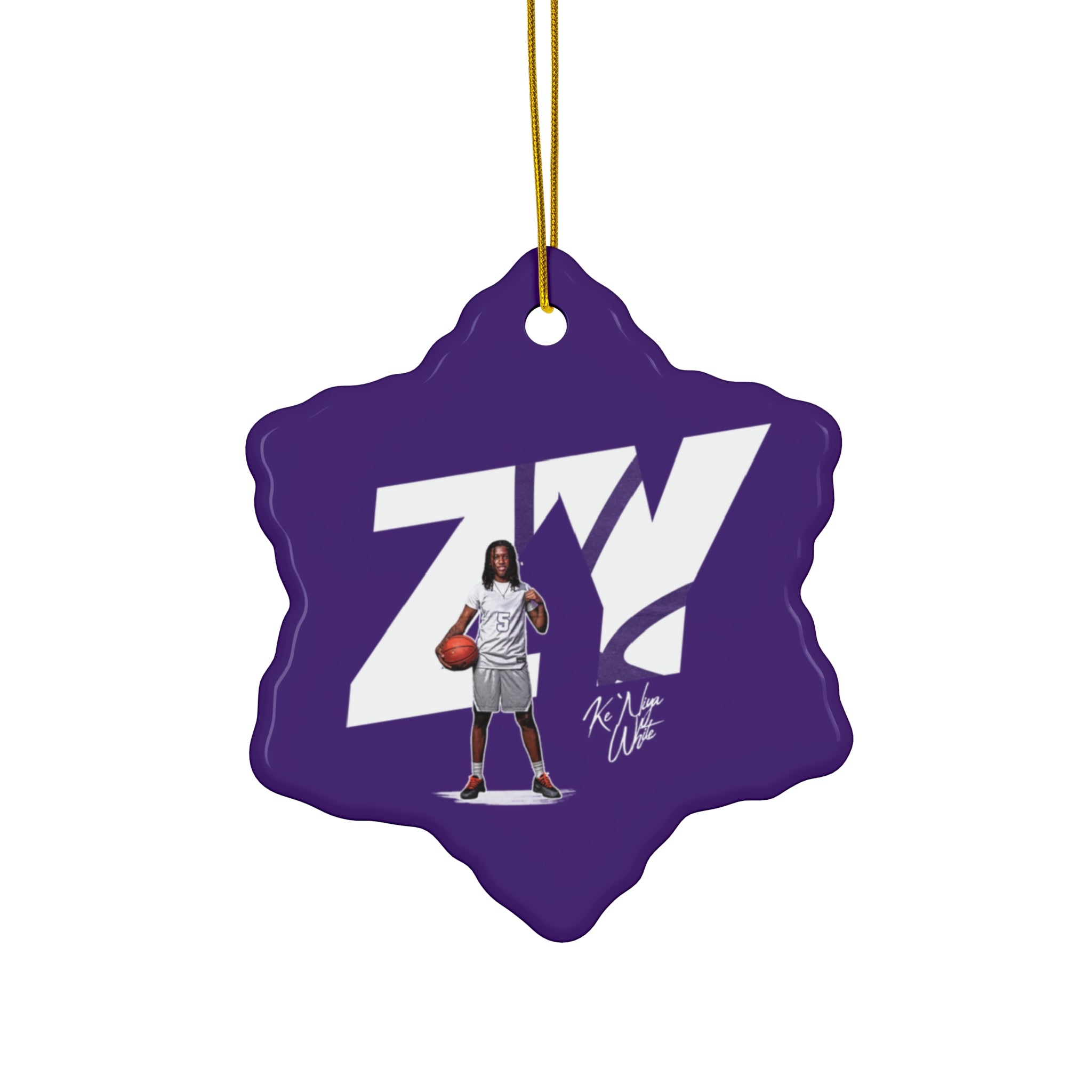 Ke'Niya White Ceramic Ornament
