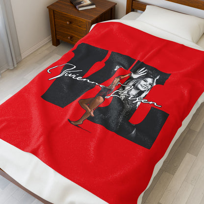 Vivienne Larsen Velveteen Plush Blanket