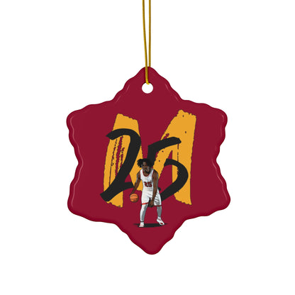 Melvin Teal Ceramic Ornament