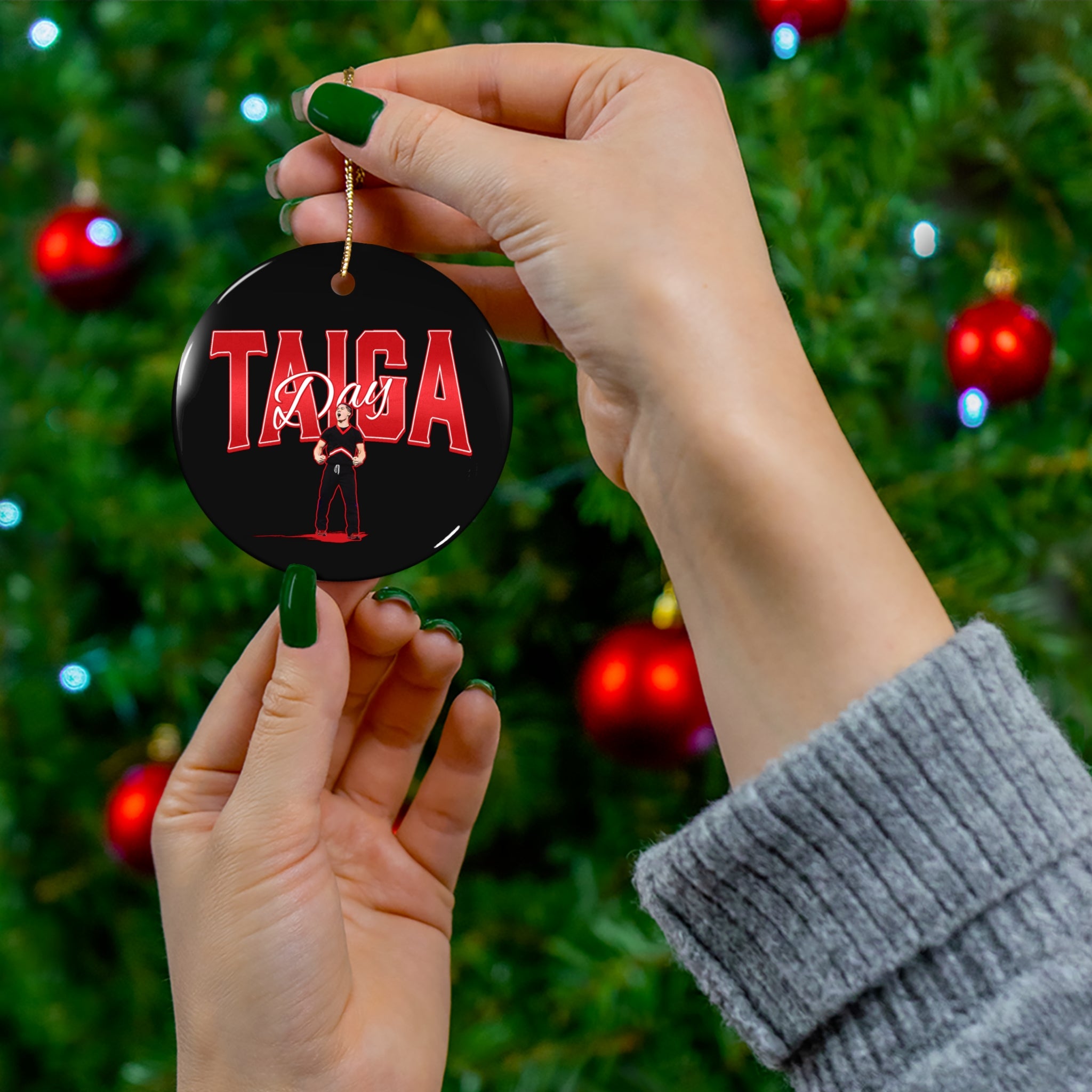 Taiga Day Ceramic Ornament