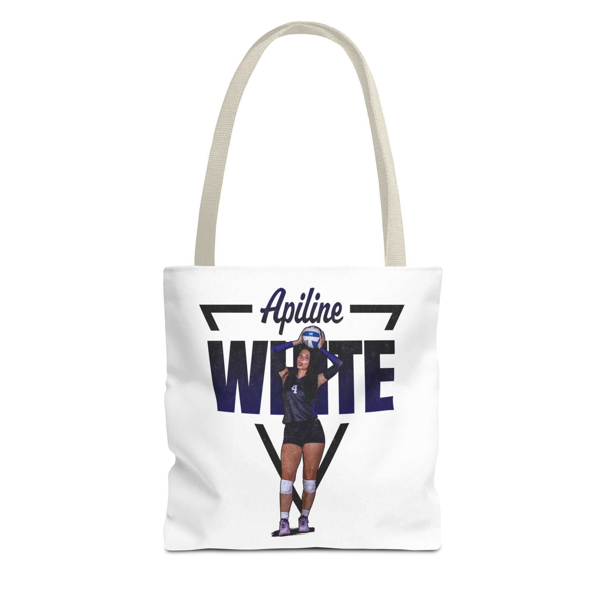 Apiline White Tote Bag