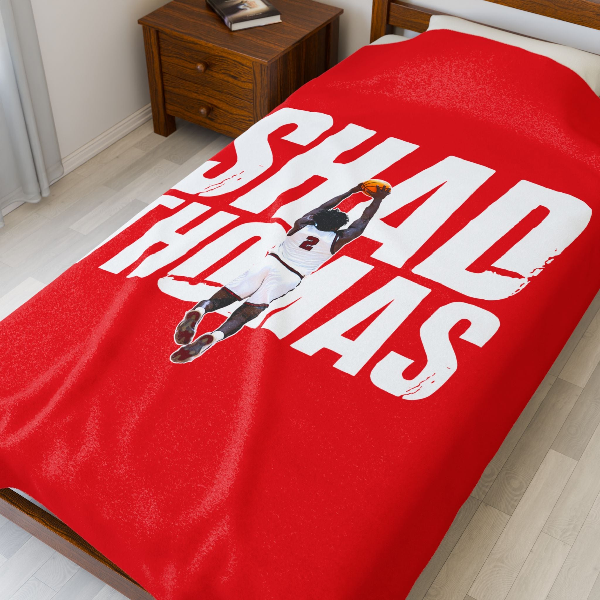 Shad Thomas Velveteen Plush Blanket