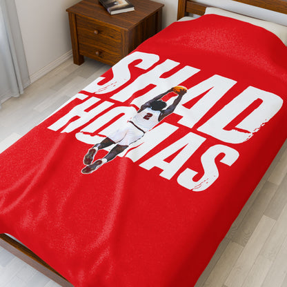 Shad Thomas Velveteen Plush Blanket