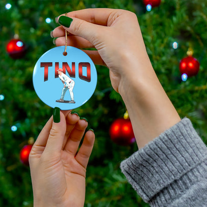 Santino Harwood Ceramic Ornament