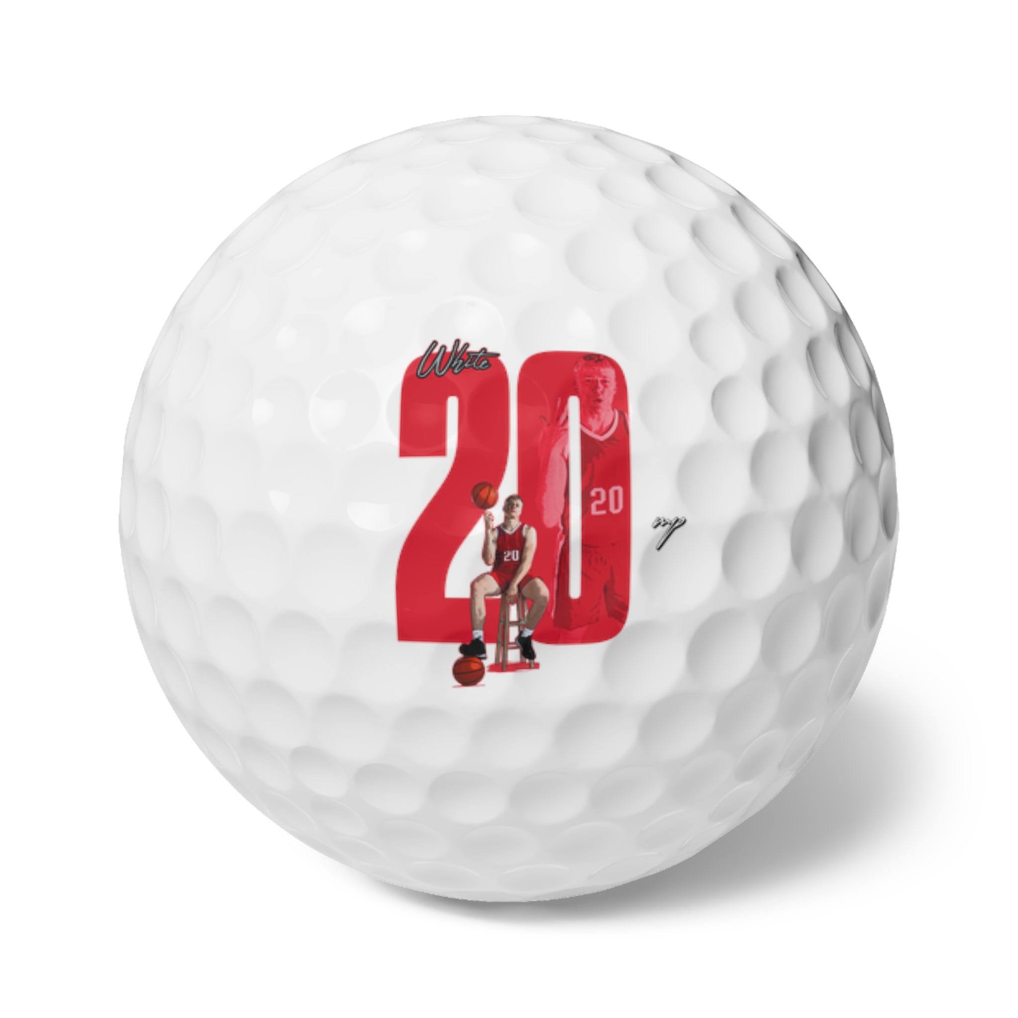 Colin White Golf Balls, 6pc
