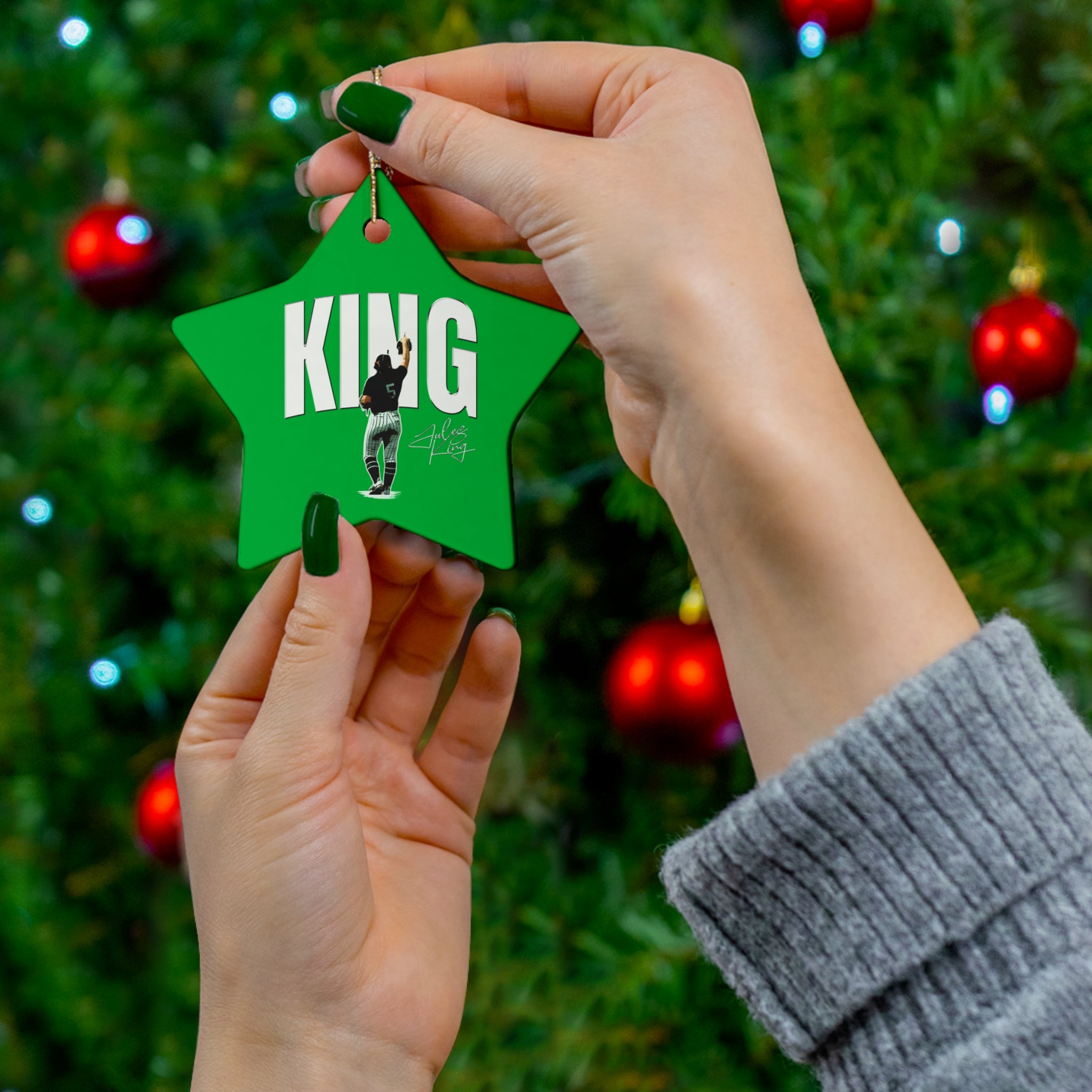 Jules King Ceramic Ornament