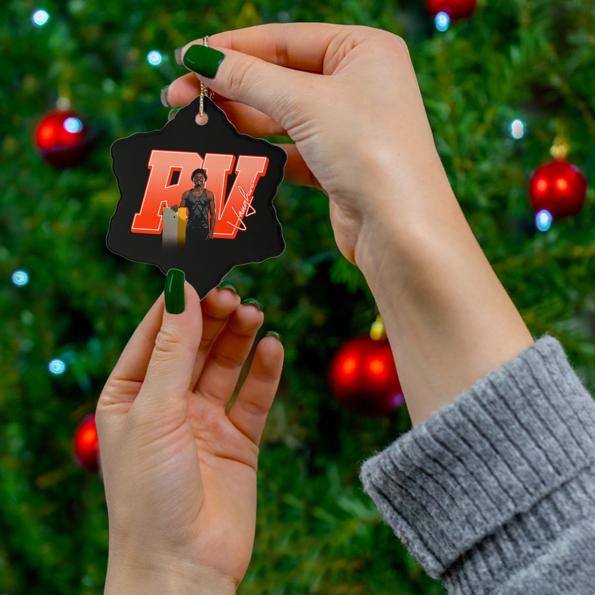 Robert Vaughn Ceramic Ornament
