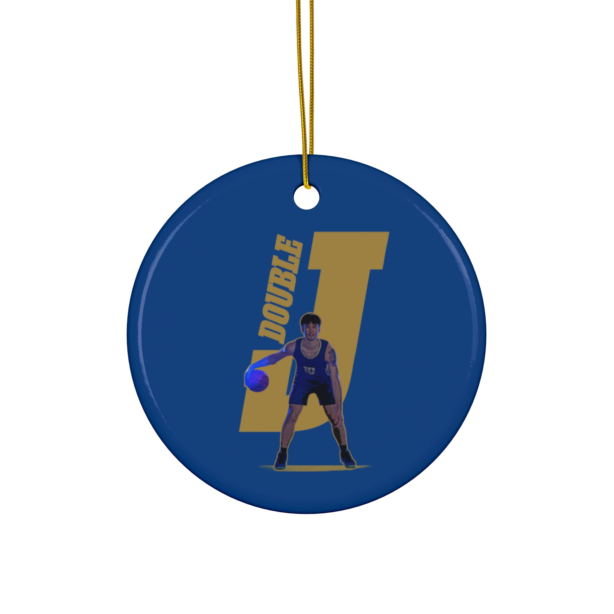 Double J Ceramic Ornament