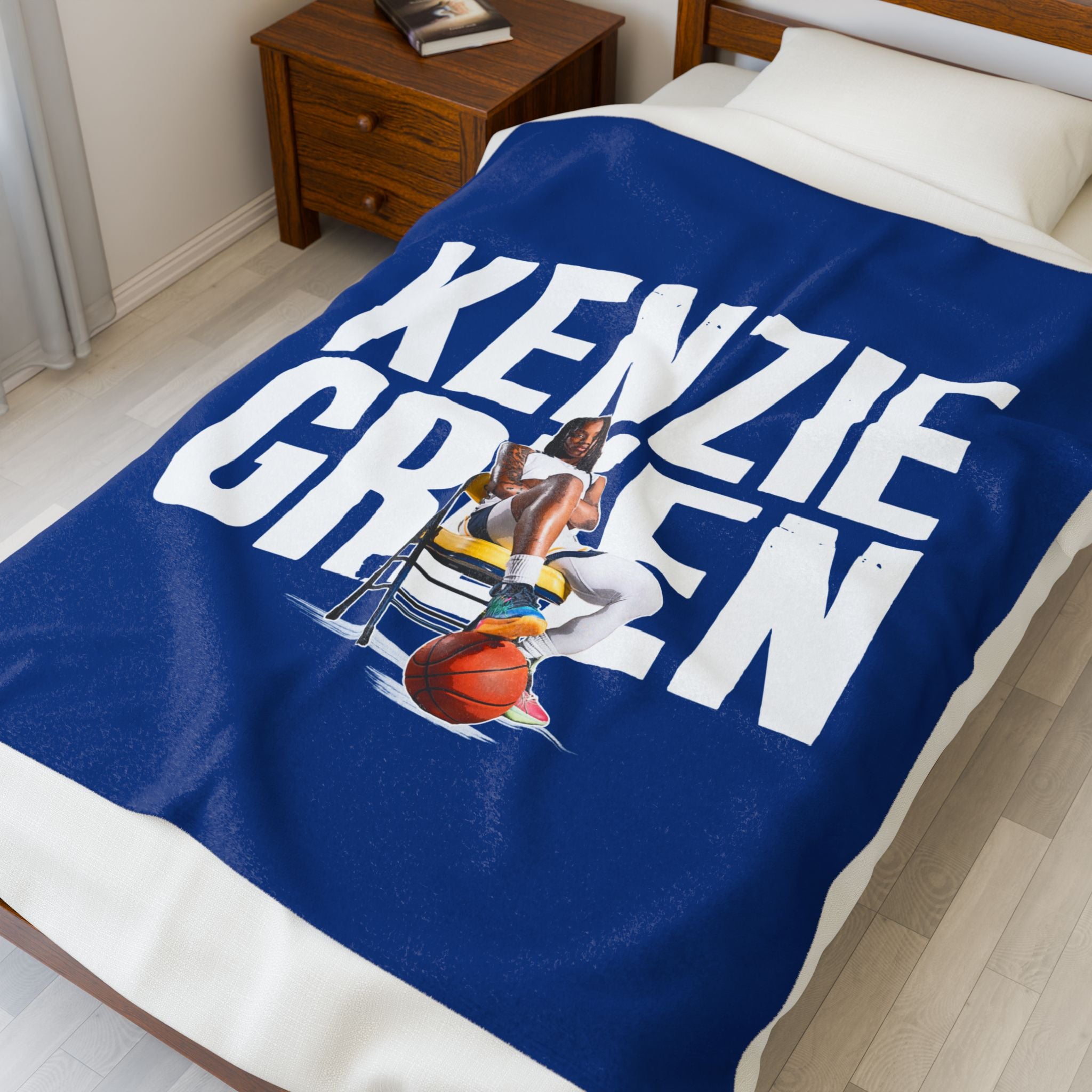 Mackenzie Green Velveteen Plush Blanket
