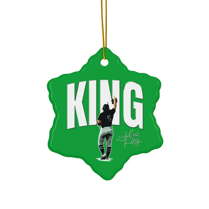 Jules King Ceramic Ornament
