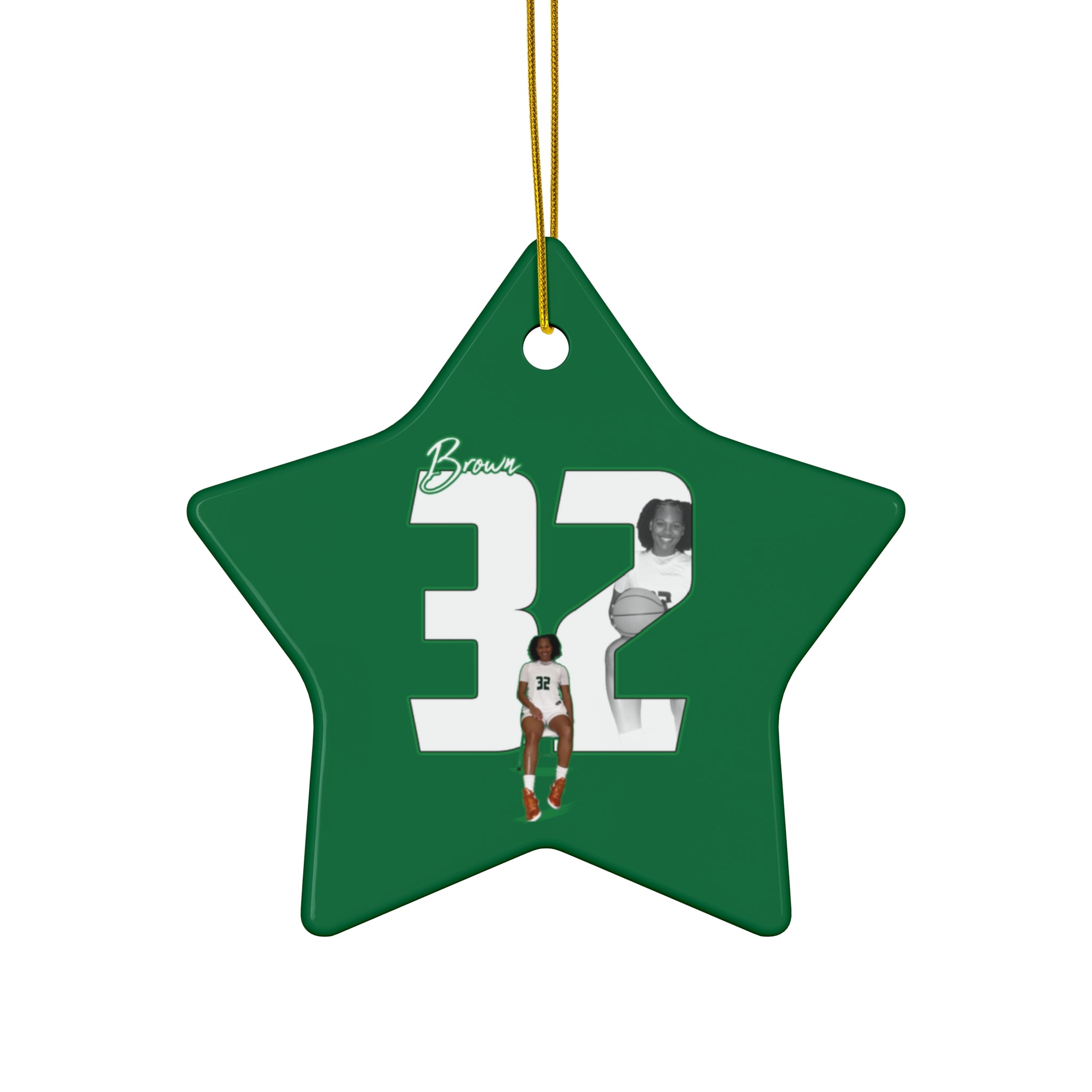 Taja Brown Ceramic Ornament