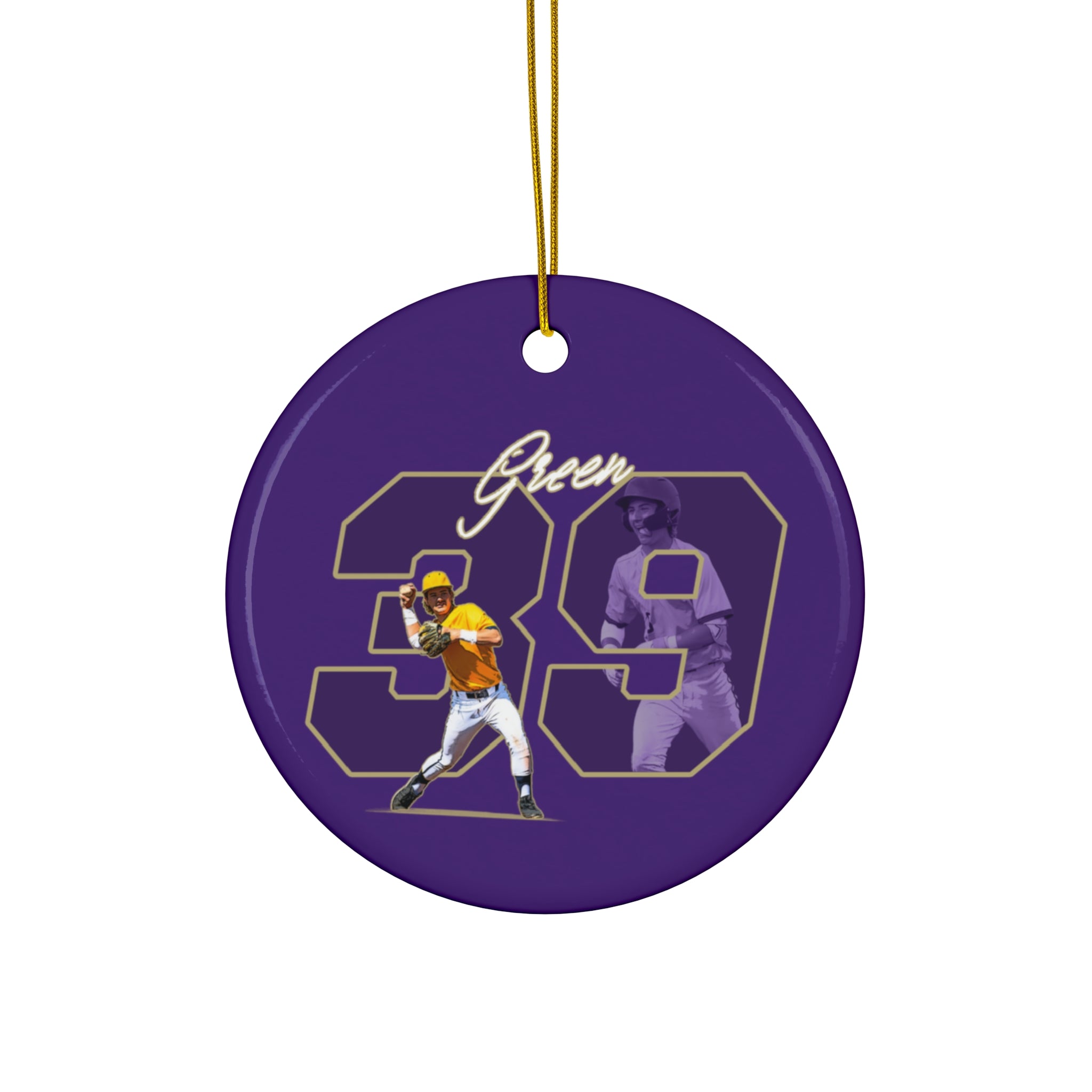 Lucas Green Ceramic Ornament