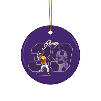 Lucas Green Ceramic Ornament