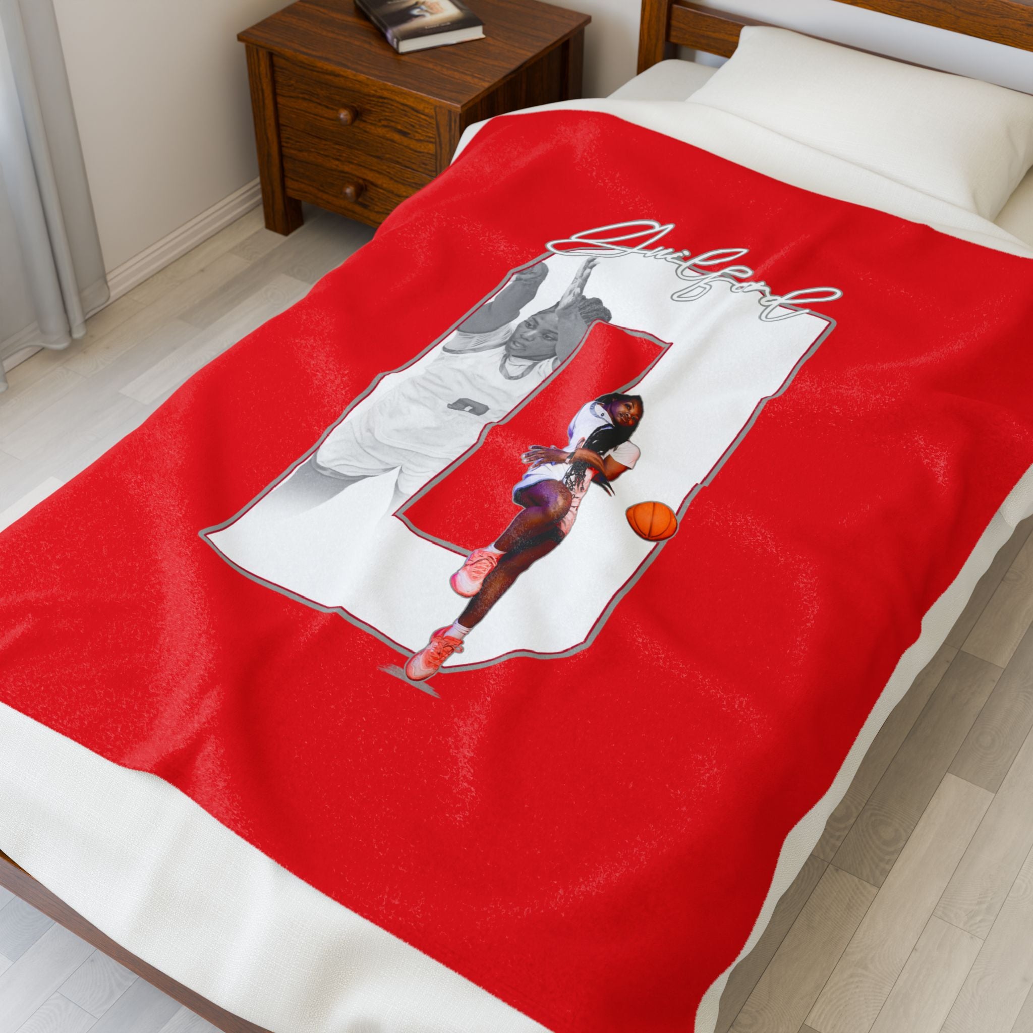 Andrea Guilford Velveteen Plush Blanket