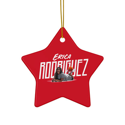 Erica Rodriguez Ceramic Star Ornament — Custom Name "Erica Rodriguez" Holiday Decoration