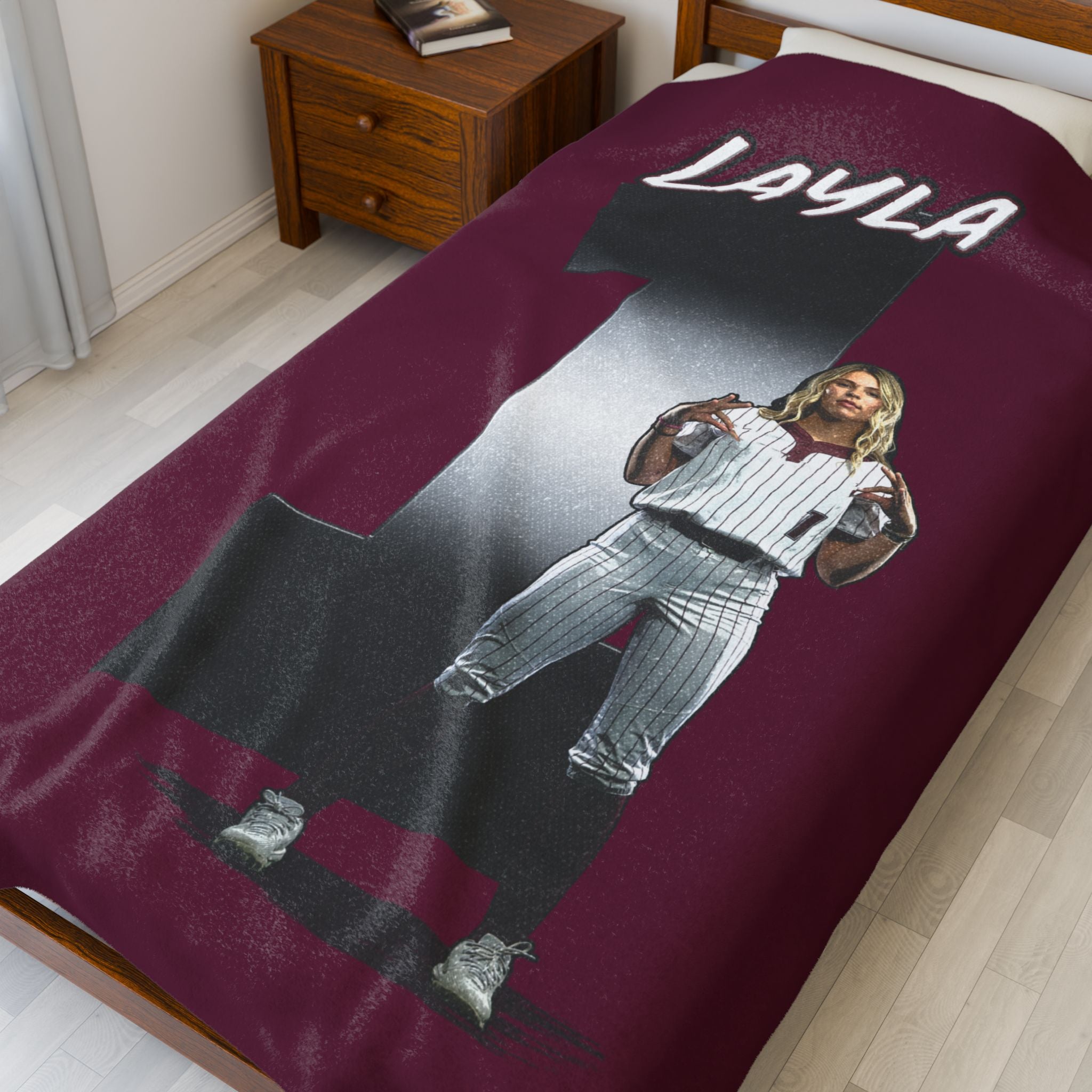Layla Gugino Velveteen Plush Blanket