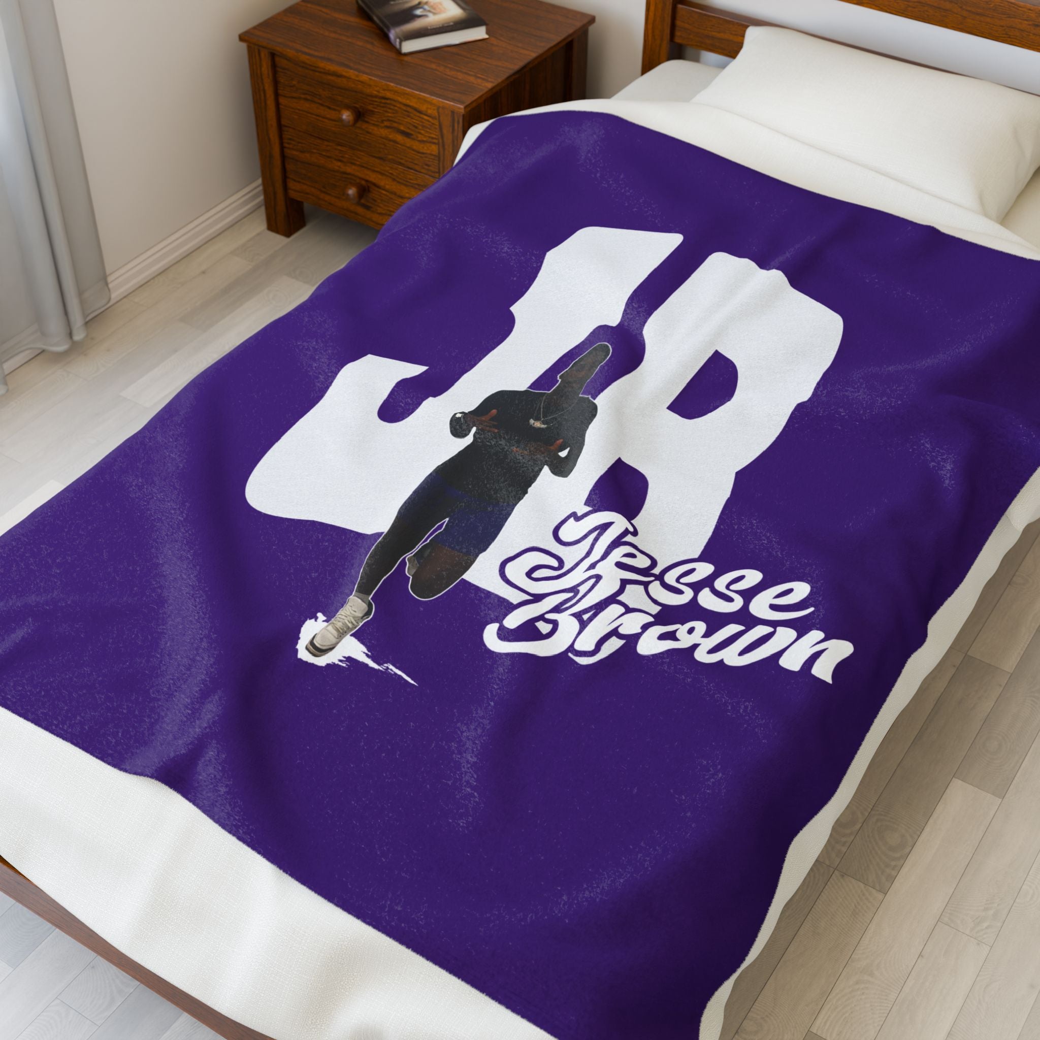 Jesse Brown Velveteen Plush Blanket