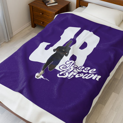 Jesse Brown Velveteen Plush Blanket