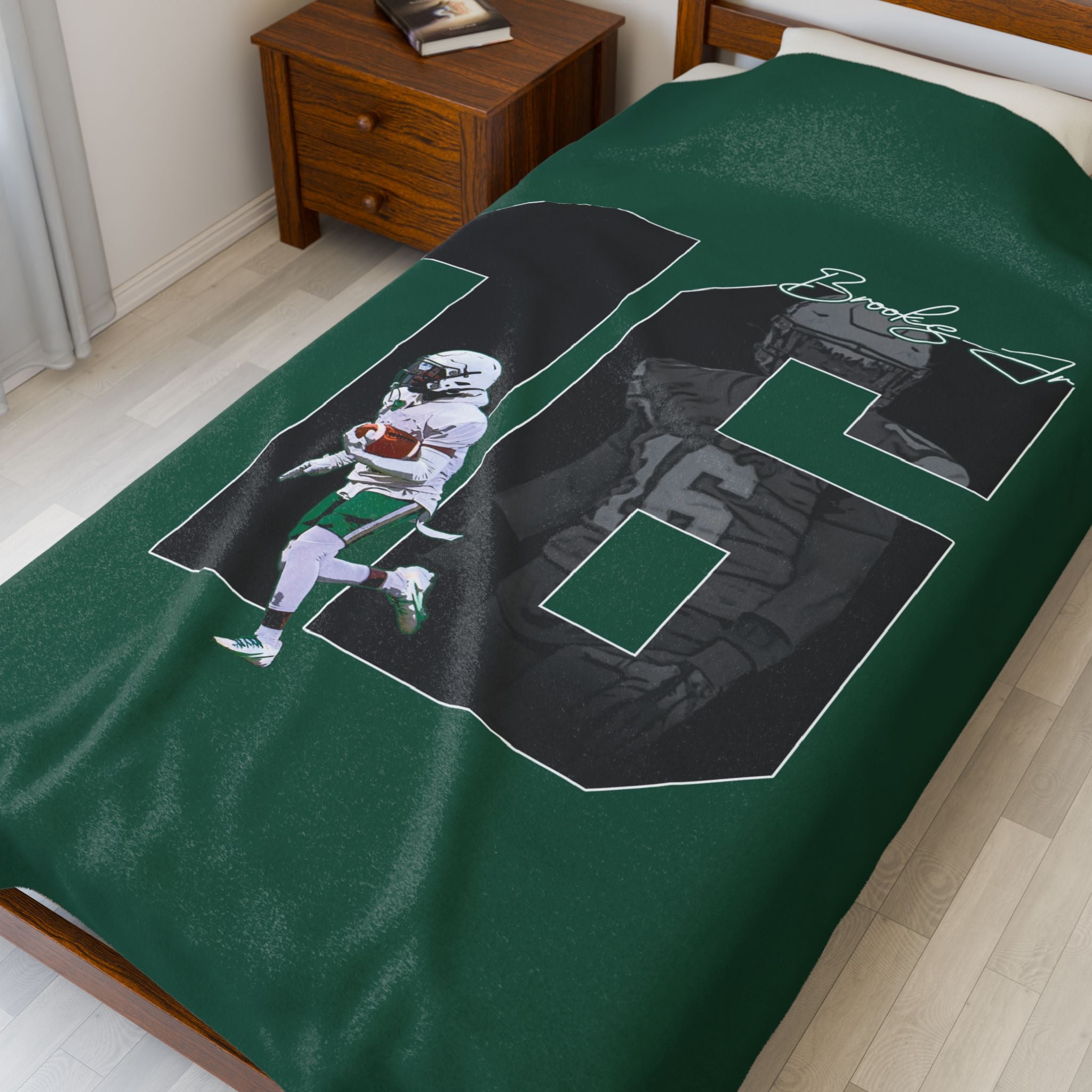 Charvez Brooks Jr Velveteen Plush Blanket