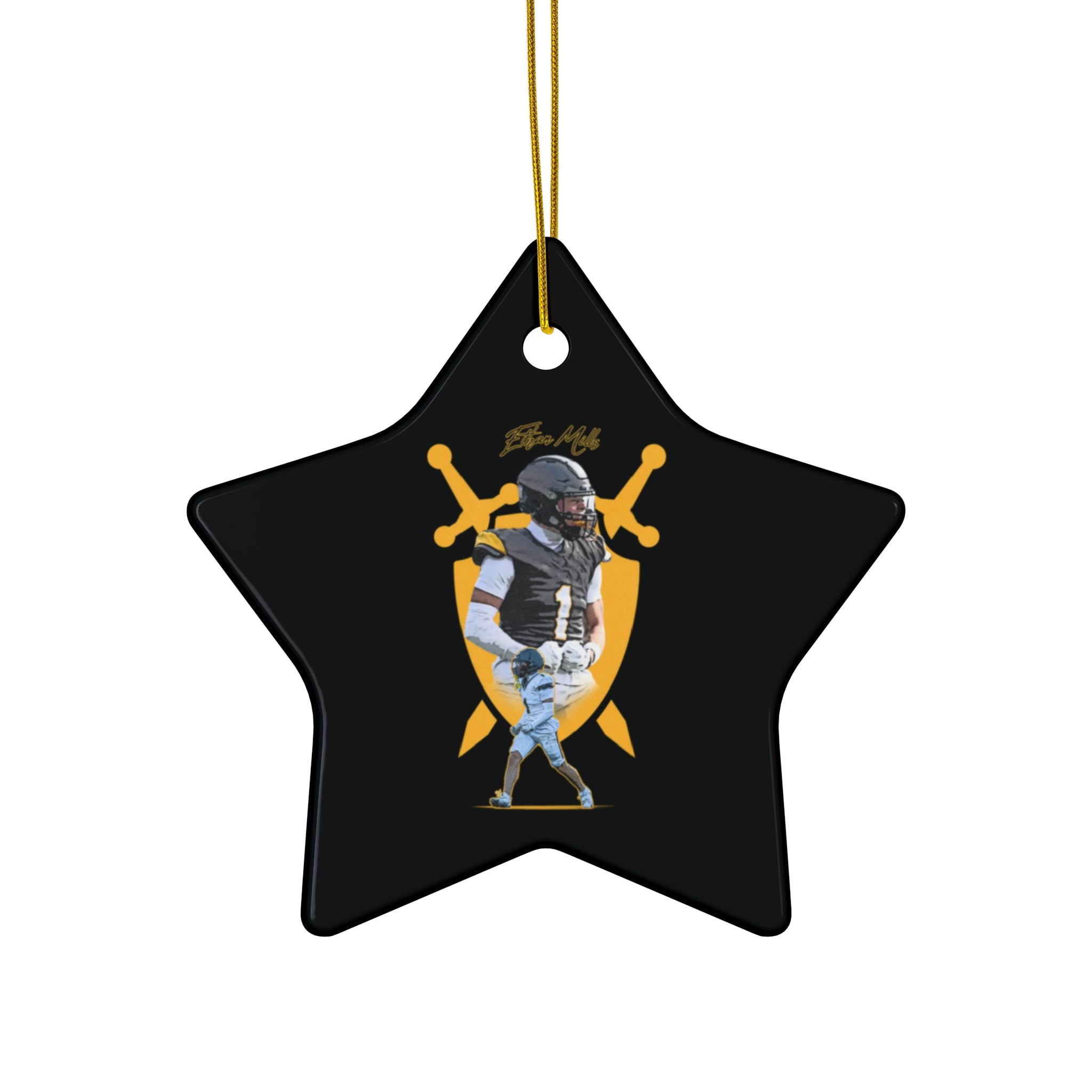 Ethan Mills Ceramic Ornament