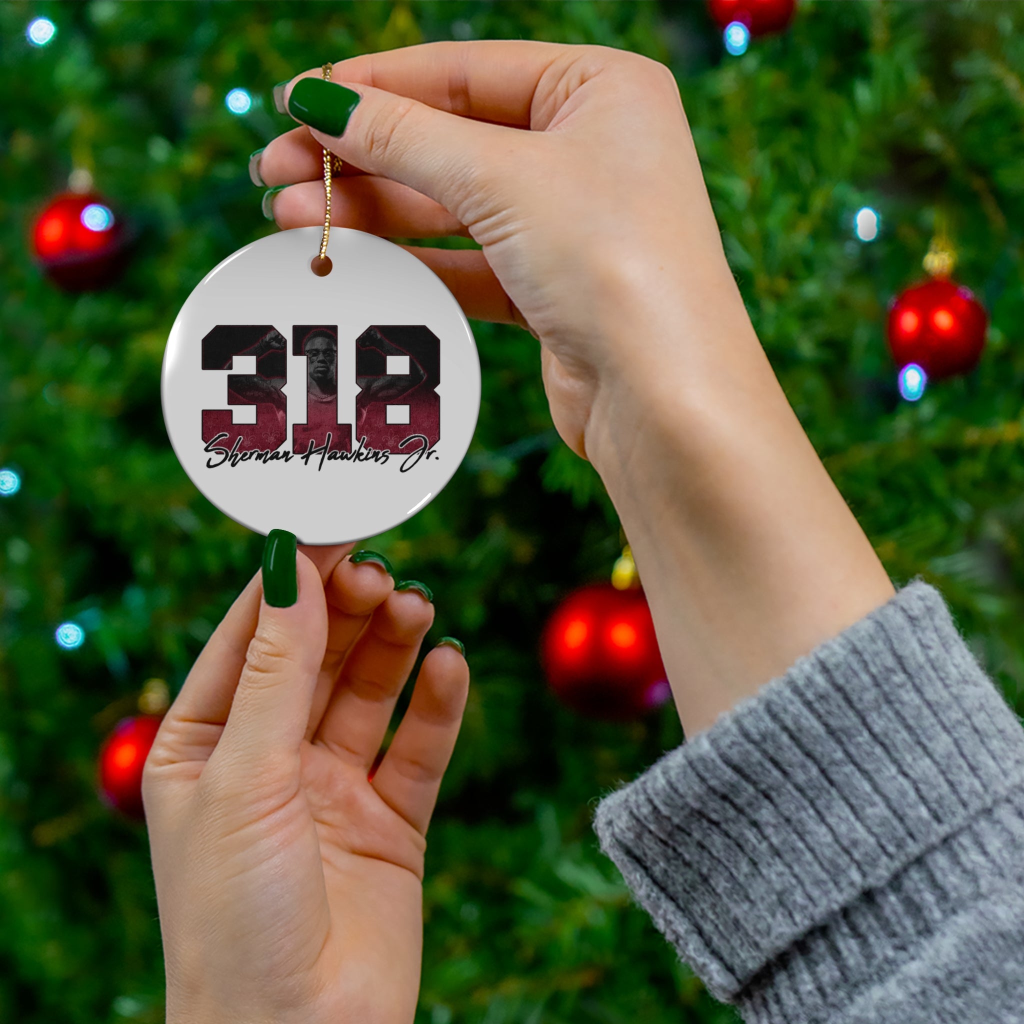 Sherman Hawkins Jr. Ceramic Ornament