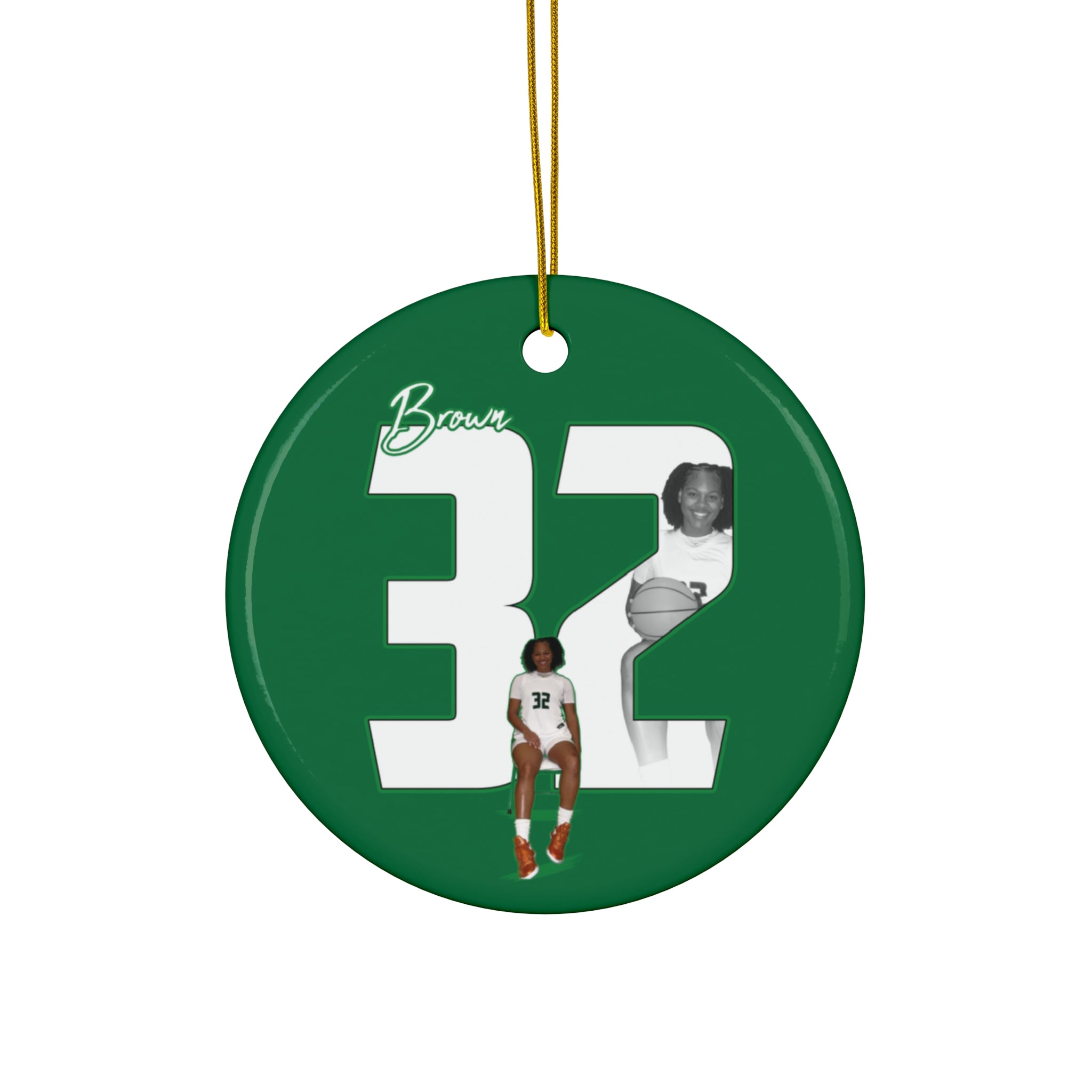 Taja Brown Ceramic Ornament