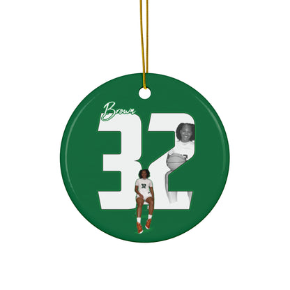 Taja Brown Ceramic Ornament