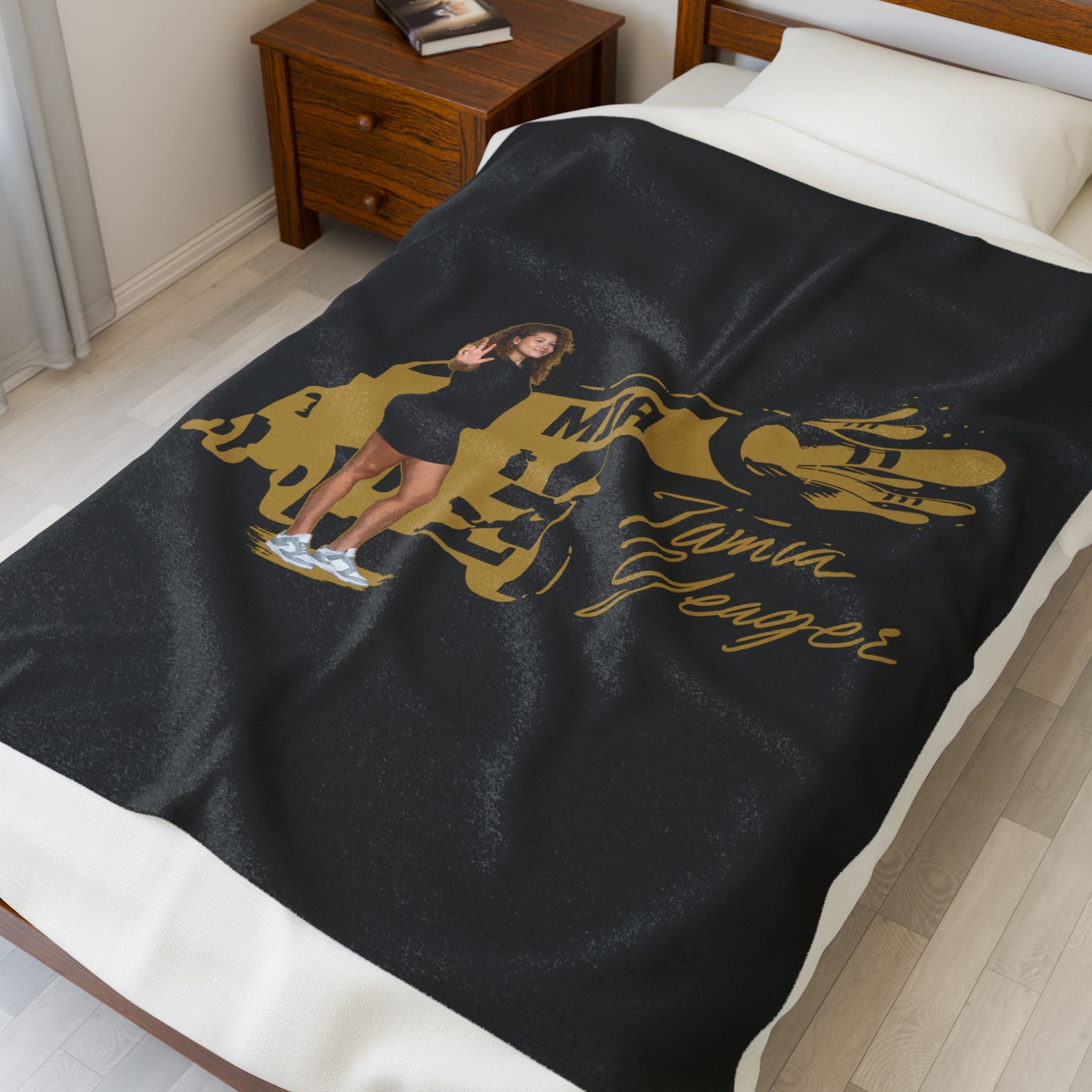 Tamia Yeager Velveteen Plush Blanket