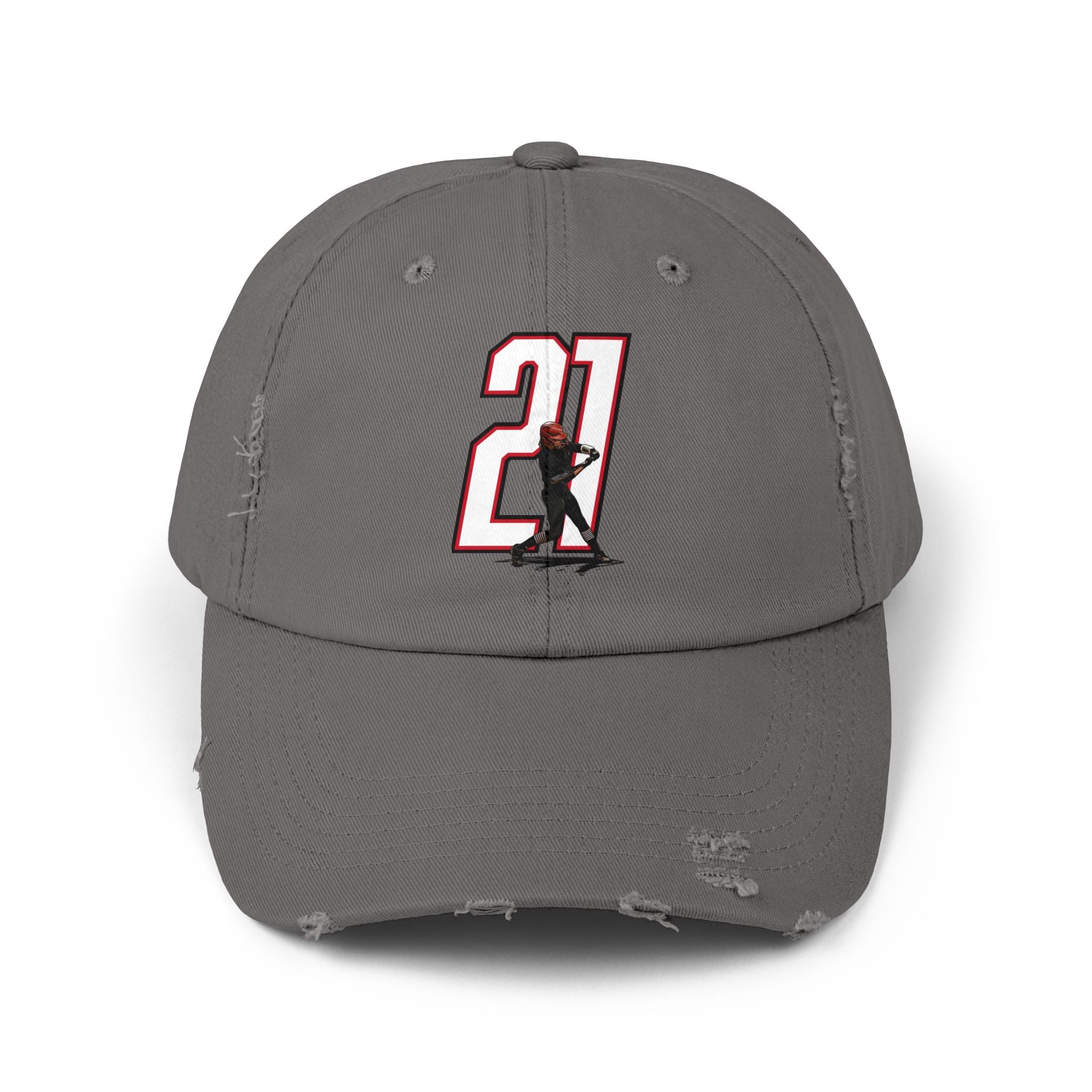 Kendle White Distressed Dad Cap