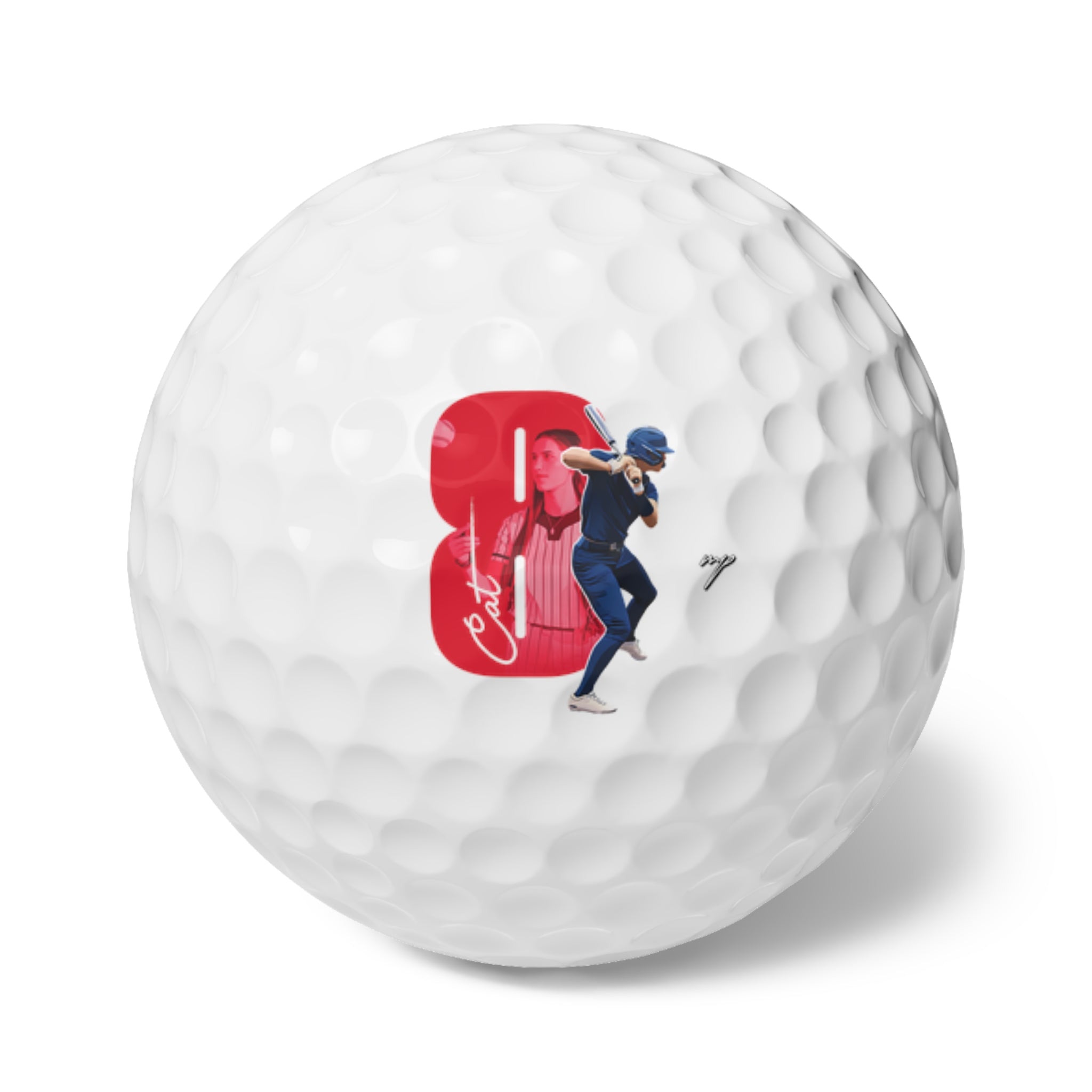 Cat Petteys Golf Balls, 6pc