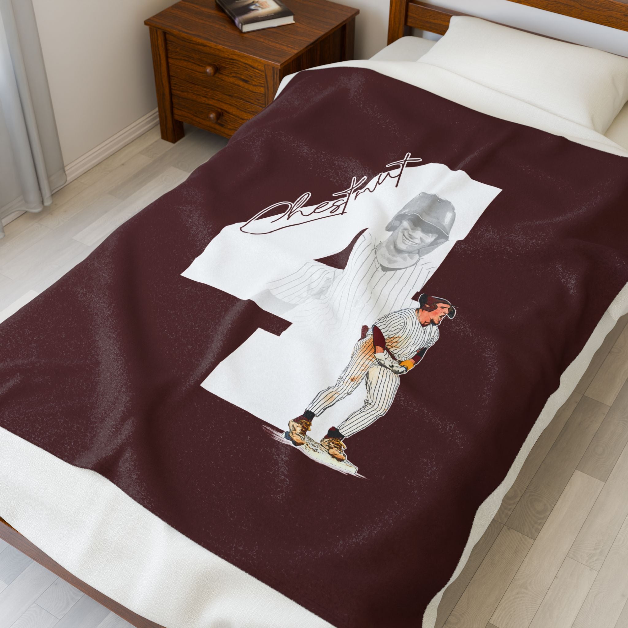 Travis Chestnut Velveteen Plush Blanket