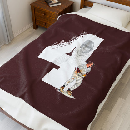 Travis Chestnut Velveteen Plush Blanket