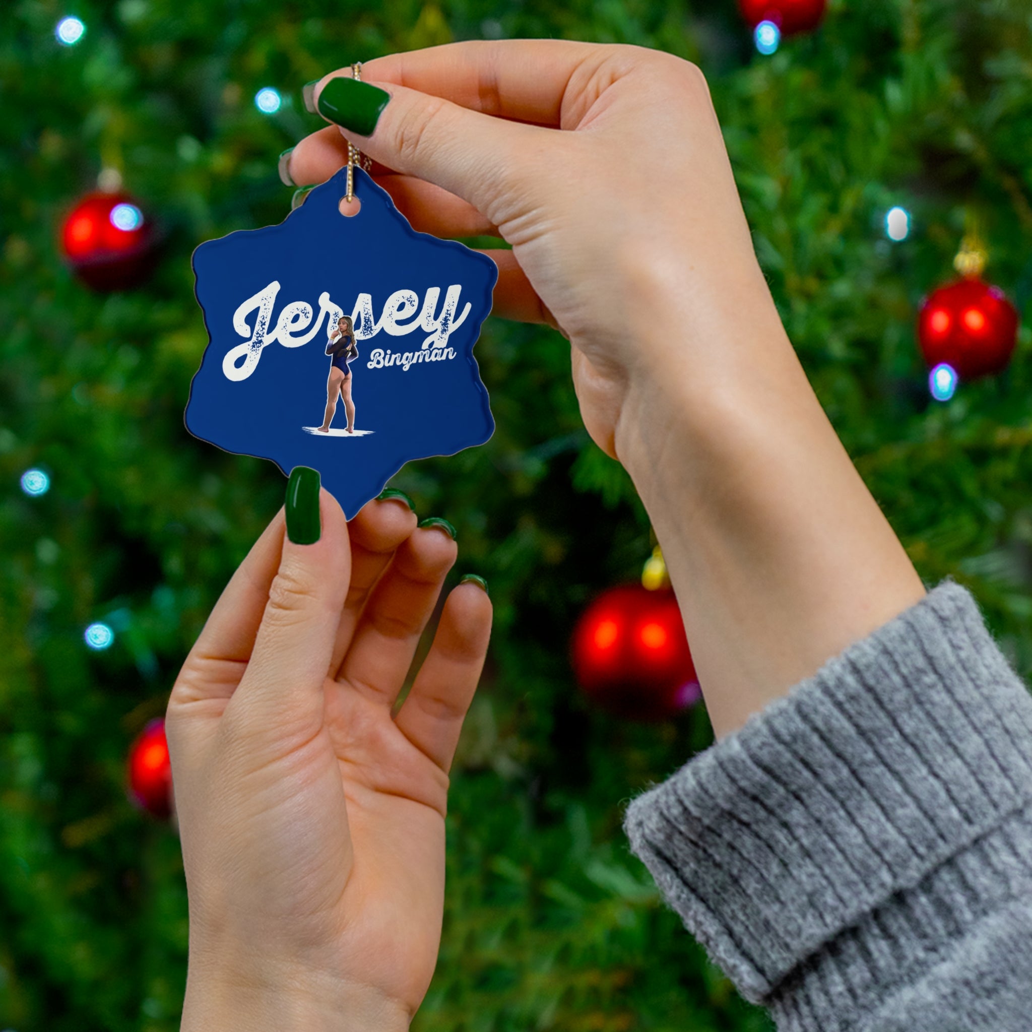 Jersey Bingman Ceramic Ornament