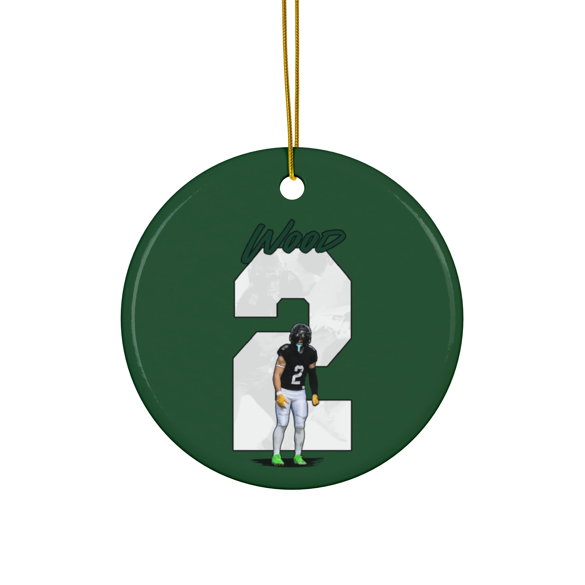 Ethan Wood Ceramic Ornament