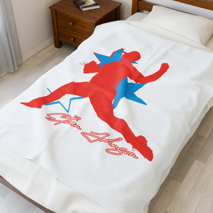Ethan Johnson Velveteen Plush Blanket