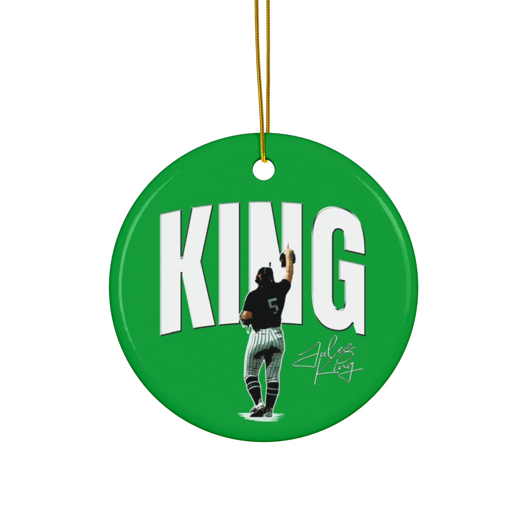 Jules King Ceramic Ornament