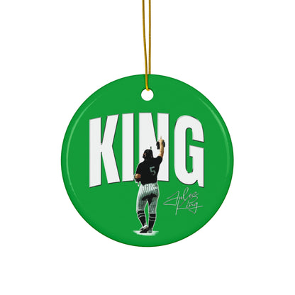 Jules King Ceramic Ornament