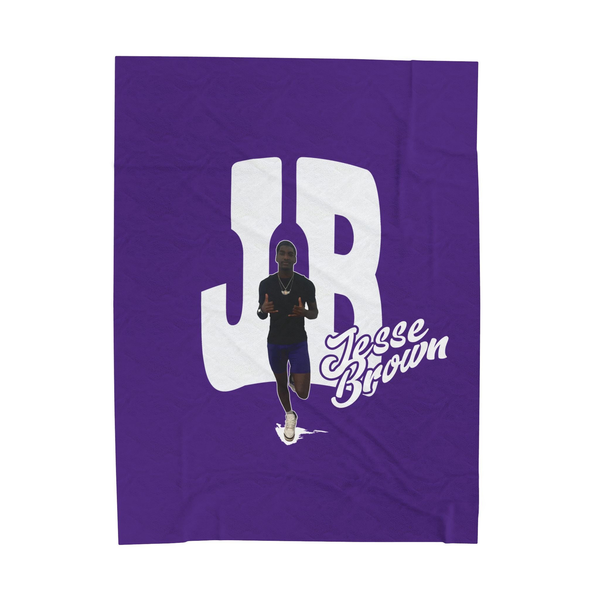 Jesse Brown Velveteen Plush Blanket