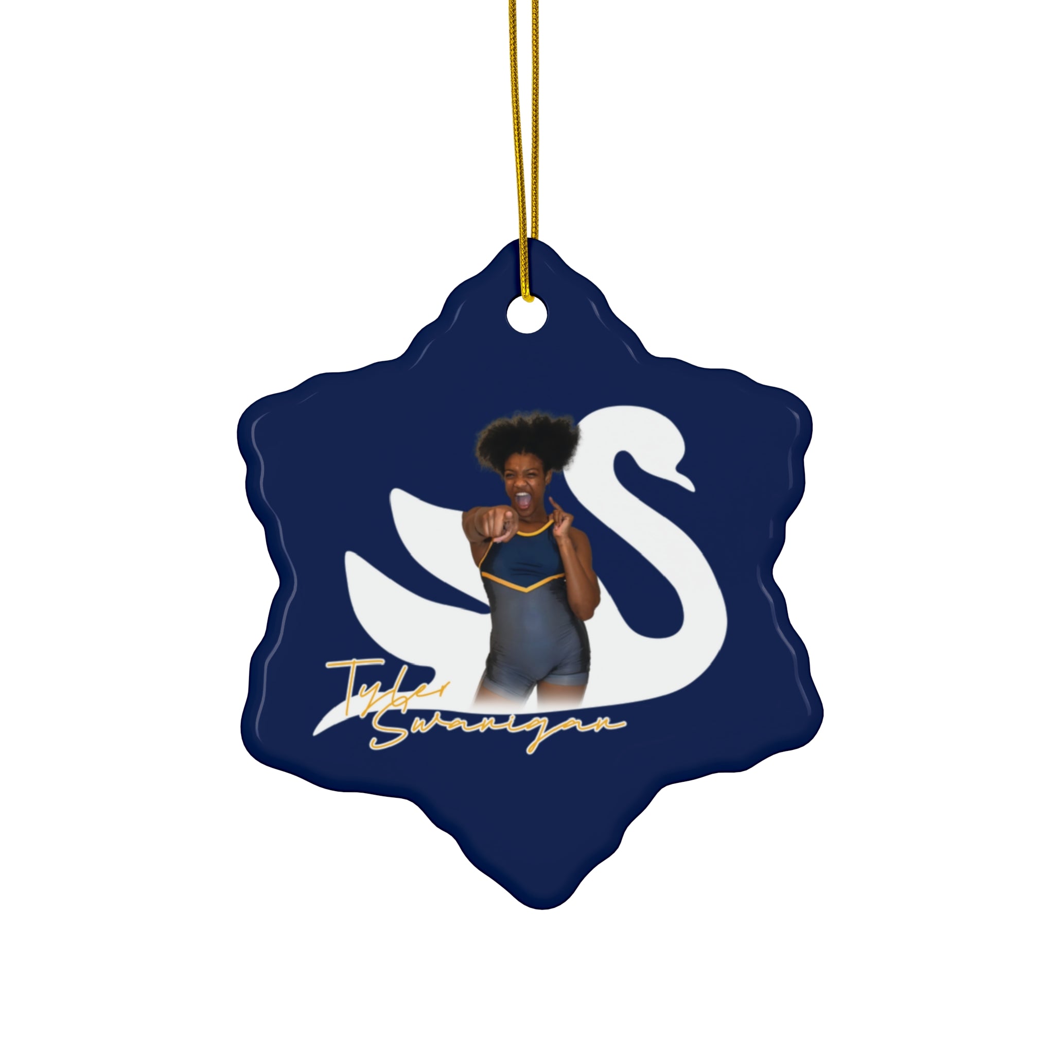 Tyler Swanigan Ceramic Ornament